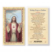 25pk - Healing Prayer At Bedtime  Gold Stamped Laminated Holy Card  Pk 25