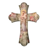 Divine Innocence 12" Laser Cut Wood Vintage Cross