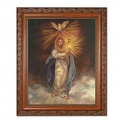 10" x 12" Ornate Wood Frame with an 8" x 10" Mary with Monstrance Print