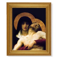10" x 12" Gold Leaf Finish Beveled Frame with 8" x 10" Pieta Textured Art