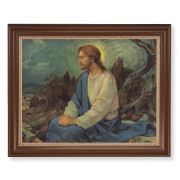 13 1/2" x 16 9/16" Walnut Finished Frame with 11" x 14" Meditation in the Garden Textured Art