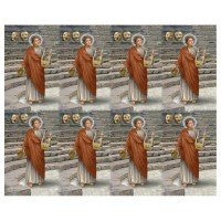 Saint Genesius Eight-Up Micro Perforated Bulk Prayer-Cards  - 125 sheets (1000 total cards)