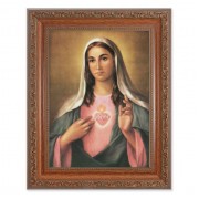 8.25" x 10.25" Ornate Wood Frame with a 6" x 8" La Fuente: Immaculate Heart of Mary Print