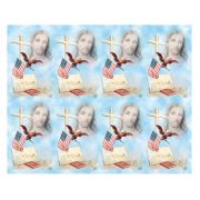 Aurora Patriotic Christian Eight-Up Micro Perforated Holy Cards