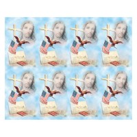 Aurora Patriotic Christian Eight-Up Micro Perforated Bulk Prayer-Cards  - 125 sheets (1000 total cards)