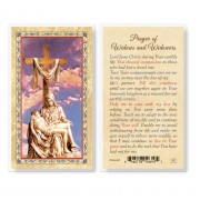 25pk - Prayer For Widows And Widowers  Gold Stamped Laminated Holy Card  Pk 25
