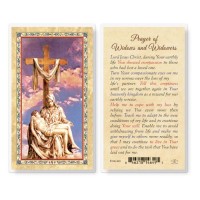 25pk - Prayer For Widows And Widowers  Gold Stamped Laminated Holy Card  Pk 25