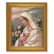 10" x 12" Gold Leaf Finish Beveled Frame with 8" x 10" Mystical Rose Textured Art