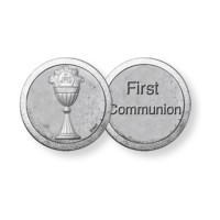 10pk - First Communion and Chalice Pocket Coin (Sold in Inc. of 10)