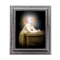 10 1/2" x 12 1/2" Grey Oak Finish Frame with an 8" x 10" Thy Will Be Done Print