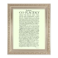 10" x 12" Ornate Silver Frame with a Go Placidly Print