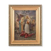 5.5" x 7" Antique Gold Frame with a Saint Joseph "Terror of Demons" Print