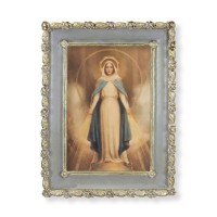 5 1/2" x 7 1/2" Rosebud Frame with Chambers: Miraculous Mary Print