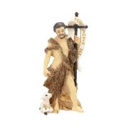 4" Cold Cast Resin Hand Painted Statue of Saint John the Baptist in a Deluxe Window Box