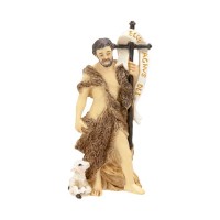 4" Cold Cast Resin Hand Painted Statue of Saint John the Baptist in a Deluxe Window Box