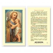 25pk - Saint Joseph Laminated Holy Card  Pk 25
