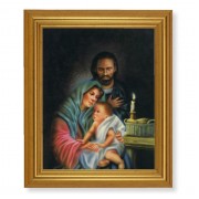 10" x 12" Gold Leaf Finish Beveled Frame with 8" x 10" Holy Family Textured Art