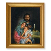 10" x 12" Gold Leaf Finish Beveled Frame with 8" x 10" Holy Family Textured Art