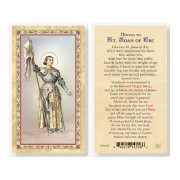 25pk - Novena to St. Joan of Arc Holy Card