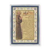 Saint Francis Peace Prayer Gold Embossed Magnetic Frame with Easel Inc. of 4