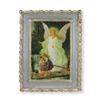 5 1/2" x 7 1/2" Rosebud Frame with Guardian Angel Print
