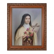 10" x 12" Ornate Wood Frame with an 8" x 10" St. Therese Print