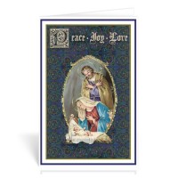 10pk - Holy Family Peace  Joy and Love Christmas Greeting Cards  Sold in inc of 10