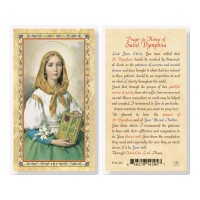 25pk - Prayer In Honor Of Saint Dymphna Gold Stamped Laminated Holy Card  Pk 25