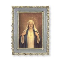 5 1/2" x 7 1/2" Rosebud Frame with Chambers: Immaculate Heart of Mary Print