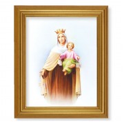10" x 12" Gold Leaf Finish Beveled Frame with 8" x 10" Our Lady of Mt. Carmel Textured Art