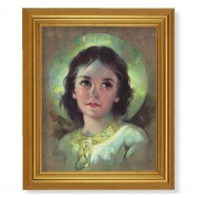 10" x 12" Gold Leaf Finish Beveled Frame with 8" x 10" The Child Jesus Textured Art