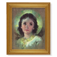 10" x 12" Gold Leaf Finish Beveled Frame with 8" x 10" The Child Jesus Textured Art