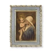 5 1/2" x 7 1/2" Rosebud Frame with Chambers: Jesus and Mary Print