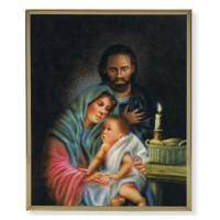 8" x 10" Gold Plaque Frame with a Holy Family Print