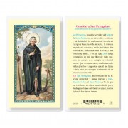 25pk - Oracion a San Peregrino Laminated Holy Card Pk 25