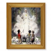 10" x 12" Gold Leaf Finish Beveled Frame with 8" x 10" Our Lady of Fatima Textured Art