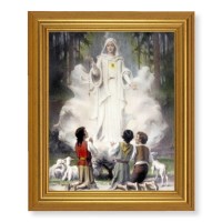 10" x 12" Gold Leaf Finish Beveled Frame with 8" x 10" Our Lady of Fatima Textured Art