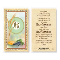 25pk - First Holy Communion Unisex Gold Stamped Laminated Holy Card  Pk 25