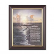 10" x 12" Walnut Frame with Gold Inside Lip and a 8" x 10" Footprints Print