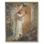 11" x 14" Gold Plaque Frame with a Sallman: Christ Knocking Print