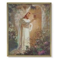 11" x 14" Gold Plaque Frame with a Sallman: Christ Knocking Print