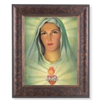 11 1/4" x 13 1/4" Art Deco Frame with an 8" x 10" The Immaculate Heart of Mary Print