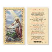 My Daily Prayer - Christ in Garden Laminated Holy Card. Inc. of 25
