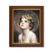 10 1/2" x 12 1/2" Walnut Finish Beveled Frame with 8" x 10" Chambers: Divine Innocence Textured Art