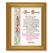 10" x 12" Gold Leaf Finish Beveled Frame with 8" x 10" House Blessing Textured Art