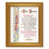 10" x 12" Gold Leaf Finish Beveled Frame with 8" x 10" House Blessing Textured Art
