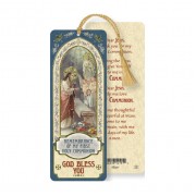 10pk - First Communion-Girl Laminated Bookmark with Tassle (Sold in Inc. of 10)