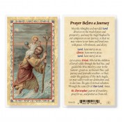 25pk - Prayer Before A Journey Holy Gold Stamped Laminated Holy Card  Pk 25