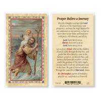 25pk - Prayer Before A Journey Holy Gold Stamped Laminated Holy Card  Pk 25