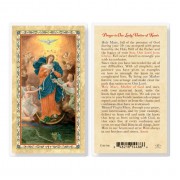 25pk - Our Lady  Untier Of Knots  Gold Stamped Laminated Holy Card  Pk 25